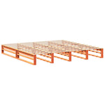 Bed Frame without Mattress Wax Brown 200x200 cm Solid Wood Pine 3302323