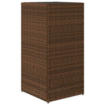 ZNTS Garden Planters 2 pcs Brown 40x40x80 cm Poly Rattan 3210520