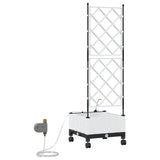 Garden Planter with Irrigation&Wheels White 40 x 40 x 132 cm PP 3422948