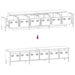 TV Cabinet White 202x39x43.5 cm Cold-rolled Steel 3307154