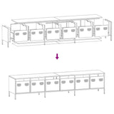 TV Cabinet White 202x39x43.5 cm Cold-rolled Steel 3307154
