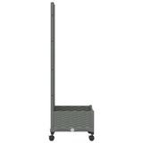 Garden Planter with Trellis&Wheels Light Grey PP 3422917