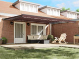Awning Frame Brown 450 x 300 cm Polyester with PU coating 3330895