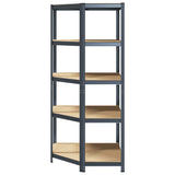 5-Layer Corner Shelf Anthracite Steel&Engineered Wood 4016965
