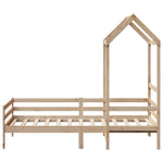 Day Bed with Roof without Mattress 90x200 cm Solid Wood 3282190