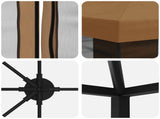 6 x 3 m Beige Polyester and Steel 190 3376019