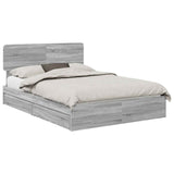 Storage Bed Grey Sonoma 160 x 200 cm Engineered Wood 3412260
