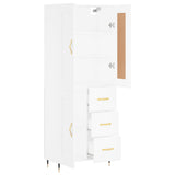 Highboard White 69.5x34x180 cm Engineered Wood 3199985