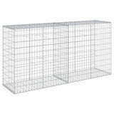 Gabion Basket with Cover 200x50x100 cm Galvanised Iron 3295143