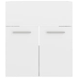 Sink Cabinet with Built-in Basin High Gloss White Engineered Wood 3070817