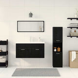 Bathroom Furniture Set 4 pcs Black Oak Engineered Wood 3334354