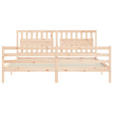 Bed Frame without Mattress 200x200 cm Solid Wood 3194331