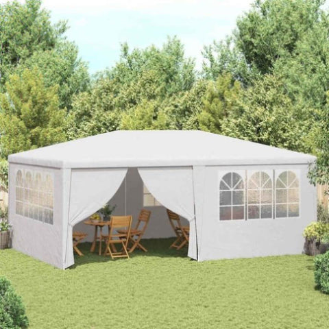 Professional Party Tent with Side Walls 4x6 m White 90 g/m 48527