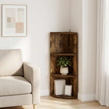 Corner Shelf 3-Tier 41.5 x 41.5 x 107.5 cm Engineered Wood 8016346