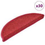 Stair Mats 30 pcs 56x17x3 cm Red Half Round 3365738