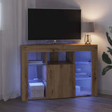 Corner LED TV Cabinet 100x40x68cm Artisan Oak Engineered Wood 889794