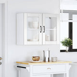 Kitchen Wall Cabinet with Glass Door Lucca High Gloss White Engineered Wood 853849