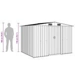 Garden Storage Shed Brown 257x205x178 cm Steel 47031
