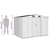 Garden Storage Shed Brown 257x205x178 cm Steel 47031