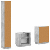 3 Piece Bathroom Cabinet Set HOORN Concrete Grey 3417471