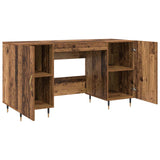 Desk with Shelf Old wood 140 x 50 x 75 cm Engineered wood 879522