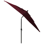 3-Tier Garden Parasol with Aluminium Pole Bordeaux Red 2.5x2.5 m 313840