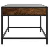 Coffee Table with Infinity LED Smoked Oak 50x50x41 cm 847679