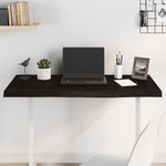 Table Top Dark Brown 100x60x cm Treated Solid Wood Oak 3156432