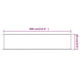 ZNTS Vertical Awning Terracotta 60x800 cm Oxford Fabric 148350