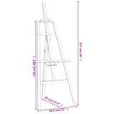 Easel Stand Black 53.5x95x127 cm Solid Wood Pine 30221