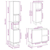 3 Piece Bathroom Furniture Set Sonoma Oak Engineered Wood 3307678