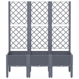 ZNTS Garden Planter with Trellis Blue Grey 120x40x142 cm PP 367926