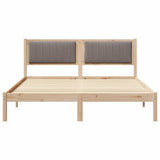 Bed Frame with Upholstered Headboard Taupe 160 x 200 cm 878247