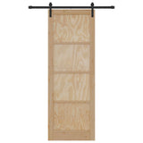 Sliding Door Natural 83 x 232 cm Solid Pine Wood 3445436
