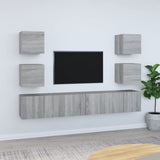 7 Piece TV Cabinet Set Grey Sonoma Engineered Wood 3120243