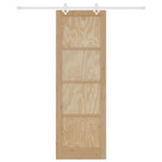Sliding Door Manual Natural and white 78 x 232 cm 3333586
