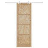 Sliding Door Manual Natural and white 78 x 232 cm 3333586