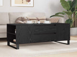 Coffee Table Black Oak 102 x 44.5 x 50 cm Engineered Wood 882698