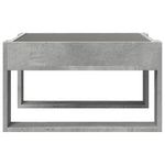 ZNTS Coffee Table with Infinity LED Concrete Grey 50x53x30 cm 847626