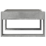 ZNTS Coffee Table with Infinity LED Concrete Grey 50x53x30 cm 847626