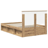 Bed Frame Artisian Oak 120 x 200 cm Solid Pine Wood 3411036