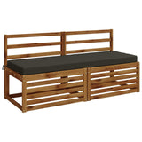 2-Piece Bench Cushions SOEST 2 pcs 100% Polyester Anthracite 950317