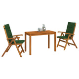 3-Piece Garden Dining Set 3 pcs Natural Solid Acacia Wood 3434607