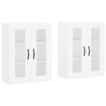 Wall Mounted Cabinets 2 pcs White Engineered Wood 3197969