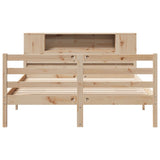 Bookcase Bed without Mattress 120x190 cm Small Double Solid Wood Pine 3322195