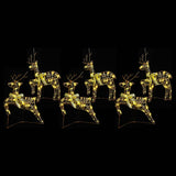 LED Reindeers with 180 LEDs 6 pcs Gold PET 3399385