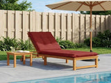 Sunlounger Cushion GEMERT 100% Polyester Wine Red 947397