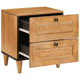 Bedside Cabinet Light Brown 40 x 33 x 46 cm Engineered Wood 4018078