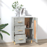 812226 Sideboard Concrete Grey 69,5x34x90 cm Engineered Wood