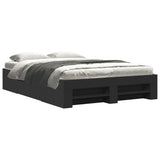 Bed Frame without Mattress Black 120x190 cm Small Double Engineered Wood 3295514